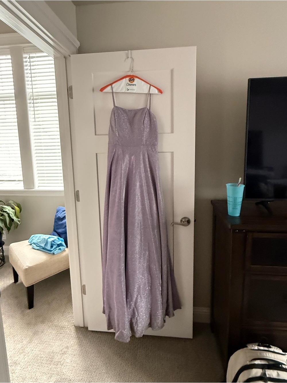 City Studio Lavender Sparkle Prom Dress
